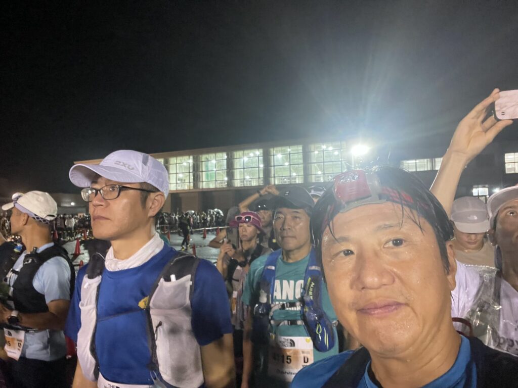 マラソンスタート前の写真(自撮り)